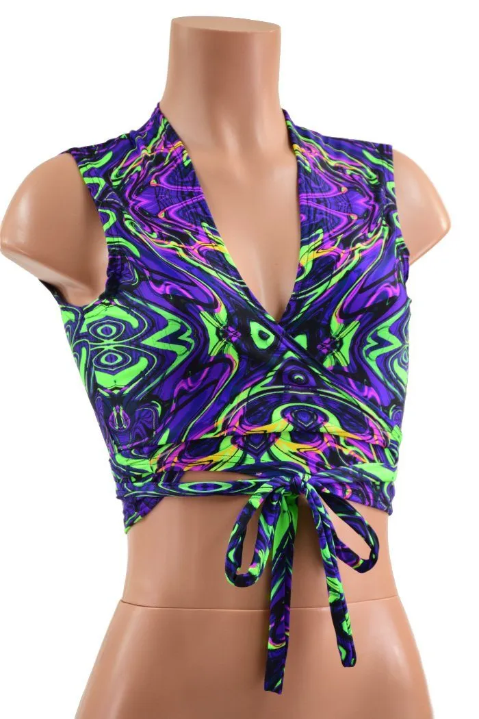 Neon Melt Wrap & Tie Top