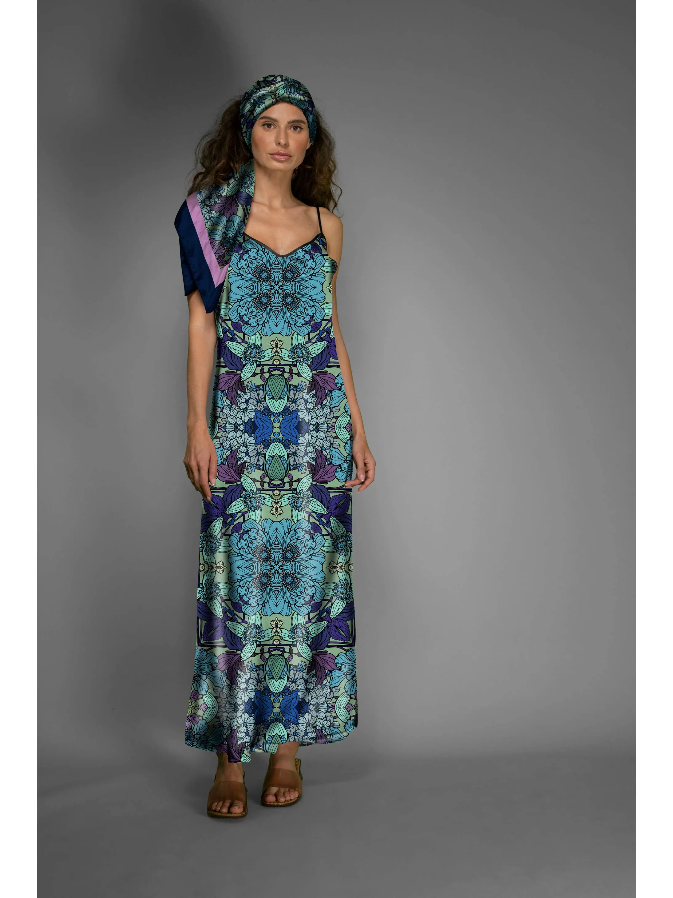 Nuvola Satin Bohemian Dress