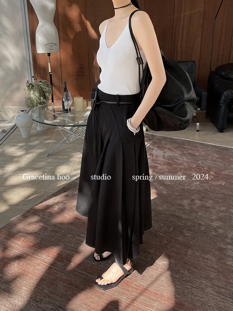 Olivia Asymmetrical Pleated Skirt