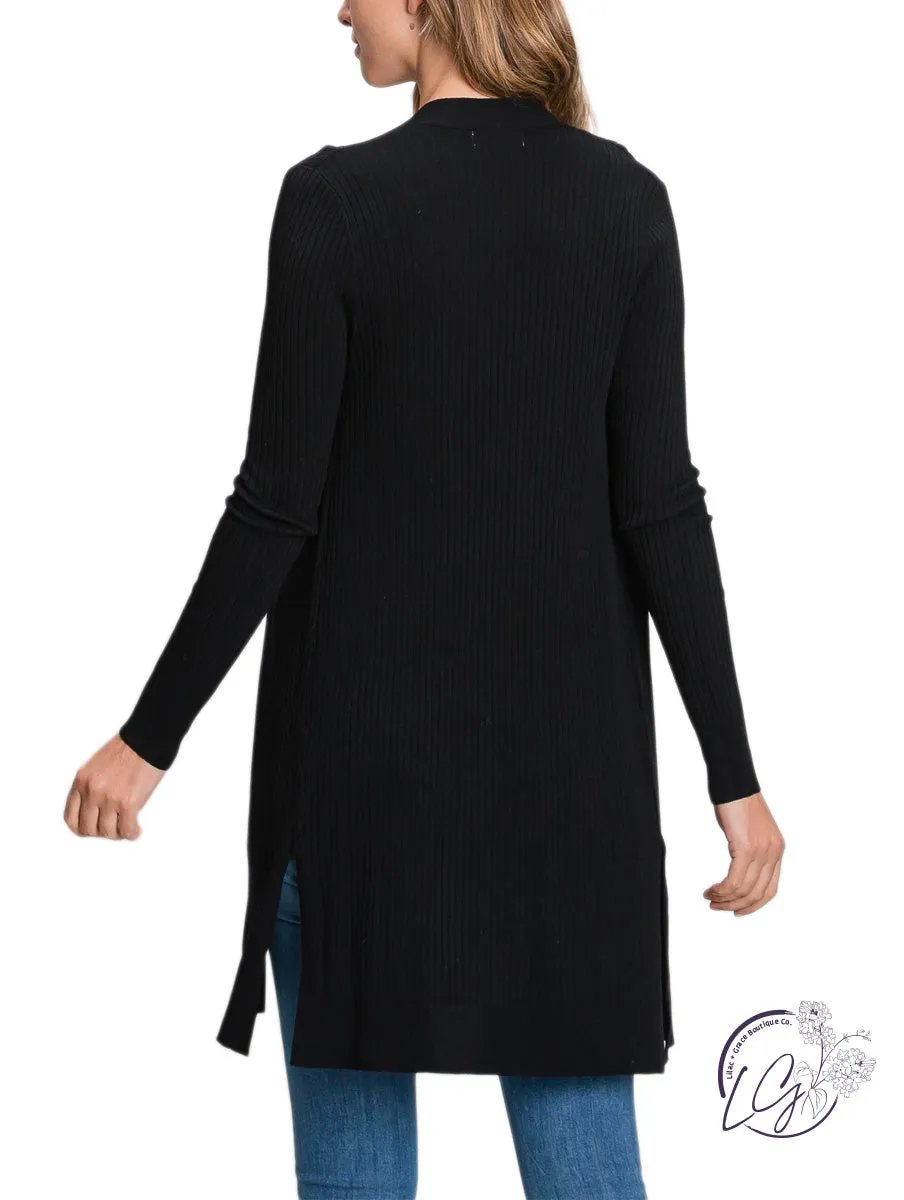 On The Road Long Ribbed Cardigan