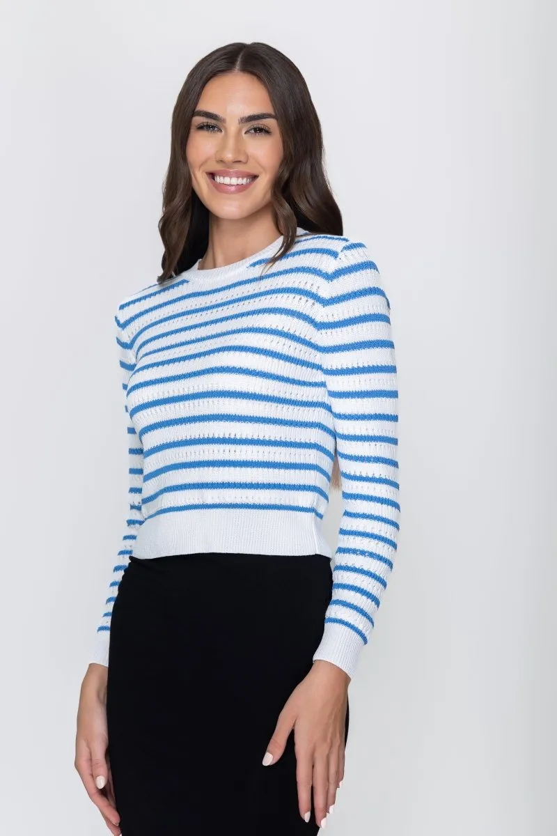 PAIGE TOP (BLUE STRIPE)