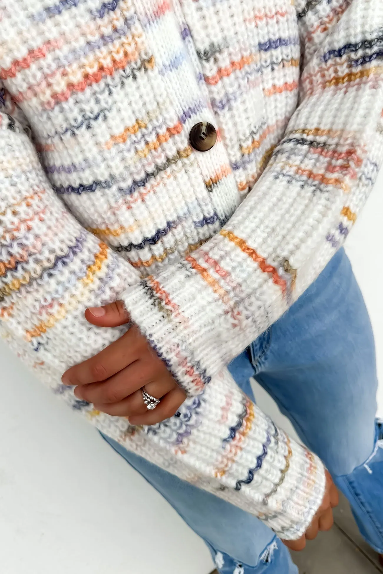 Pepper Space Cardi Rainbow Marle