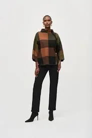 Plaid Jacquard Knit Sweater