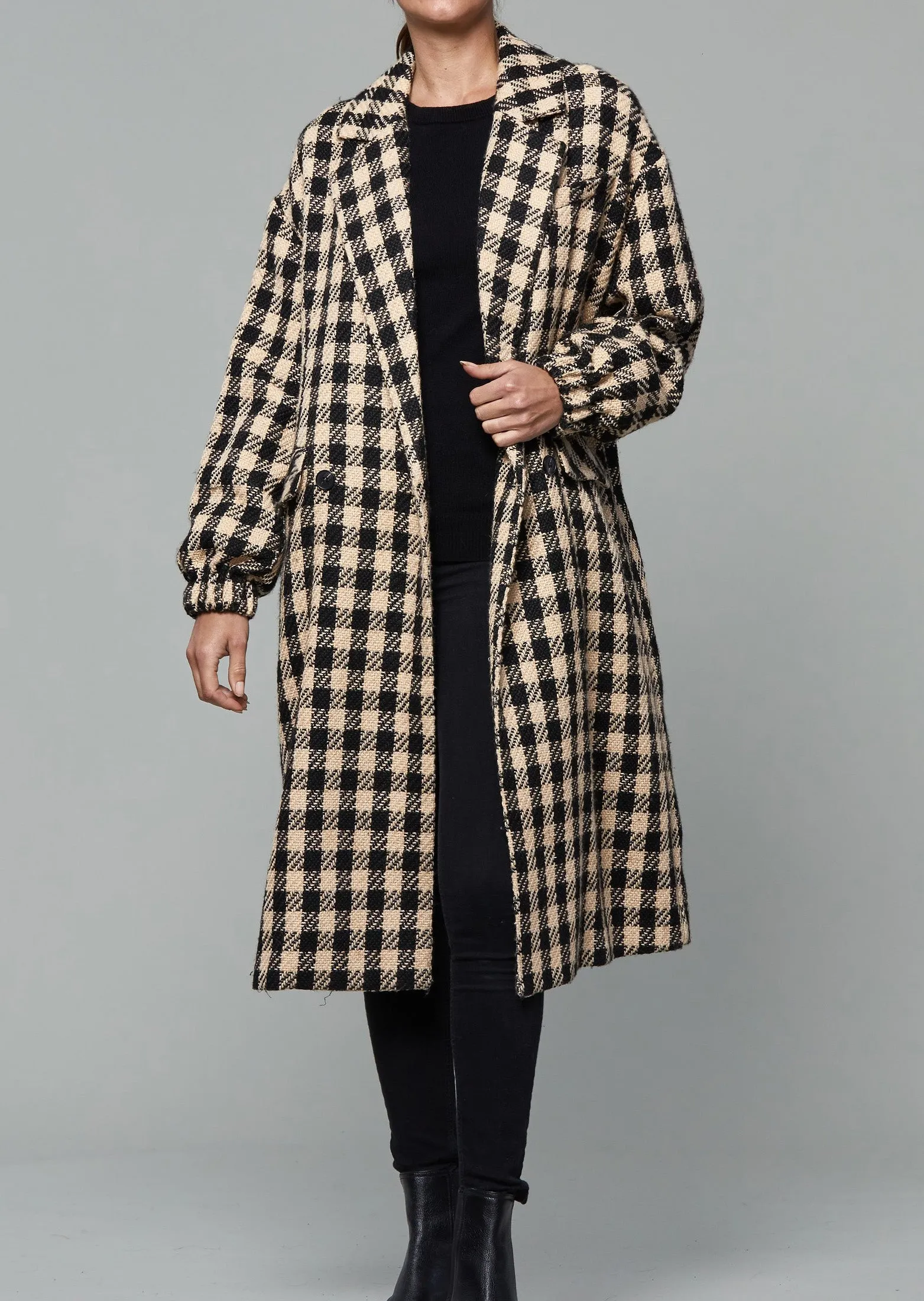 Plaid Trench Coat