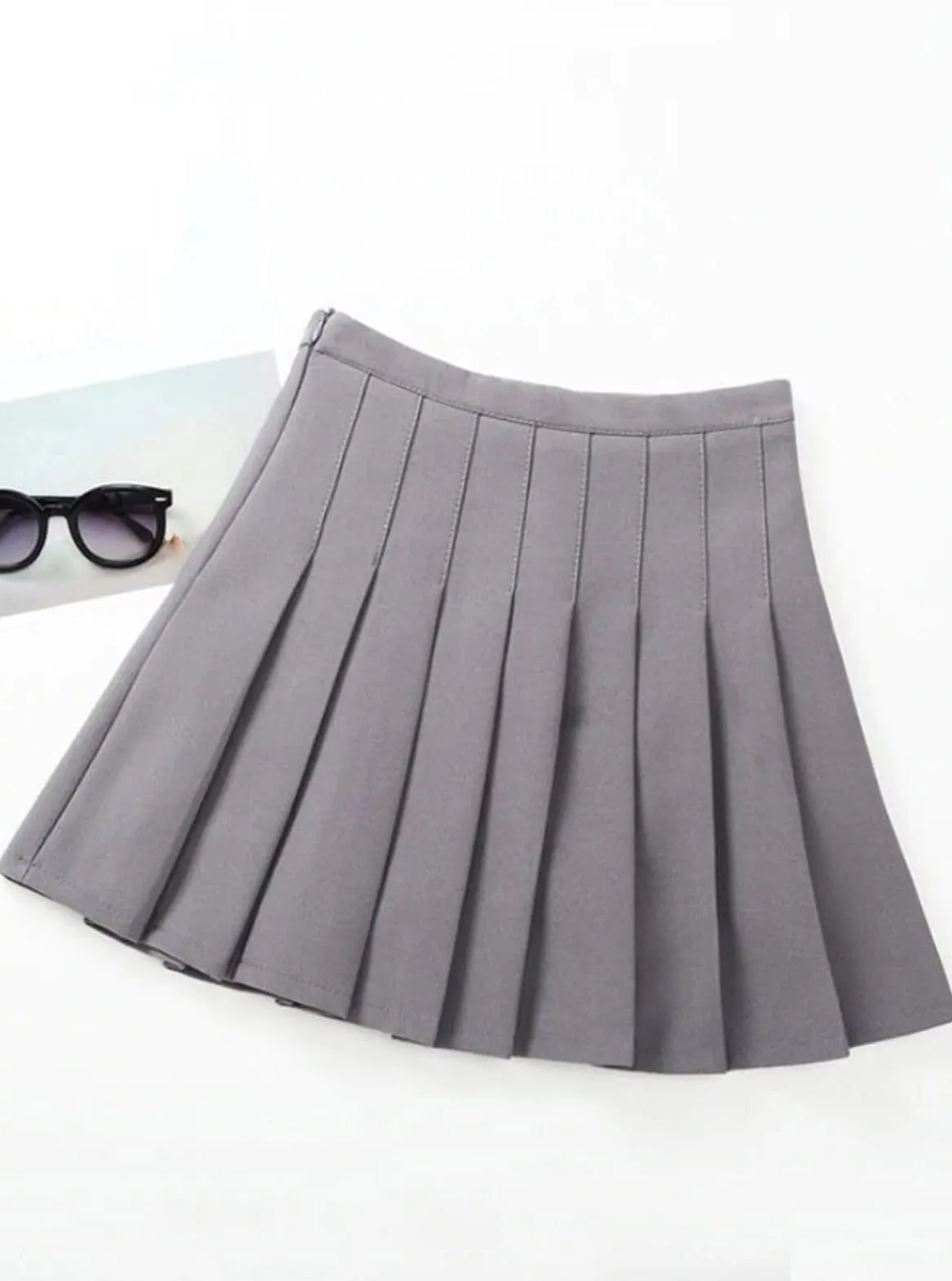 Preppy Casual Pleated Skirt