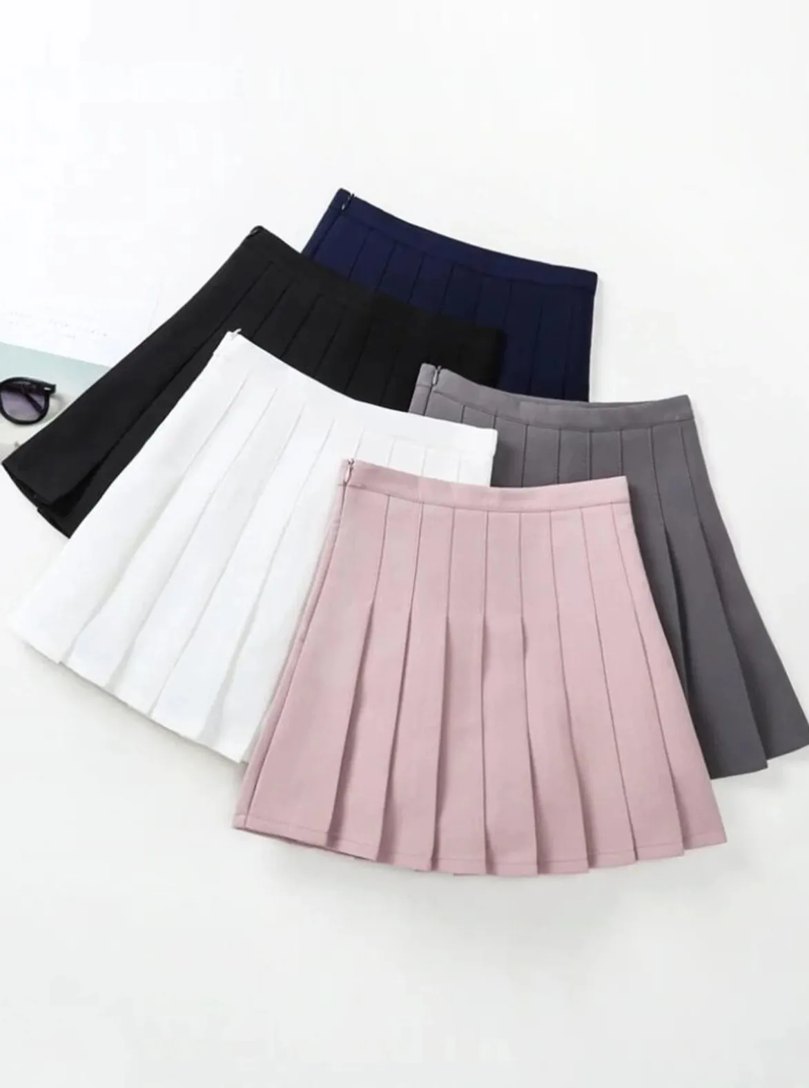 Preppy Casual Pleated Skirt