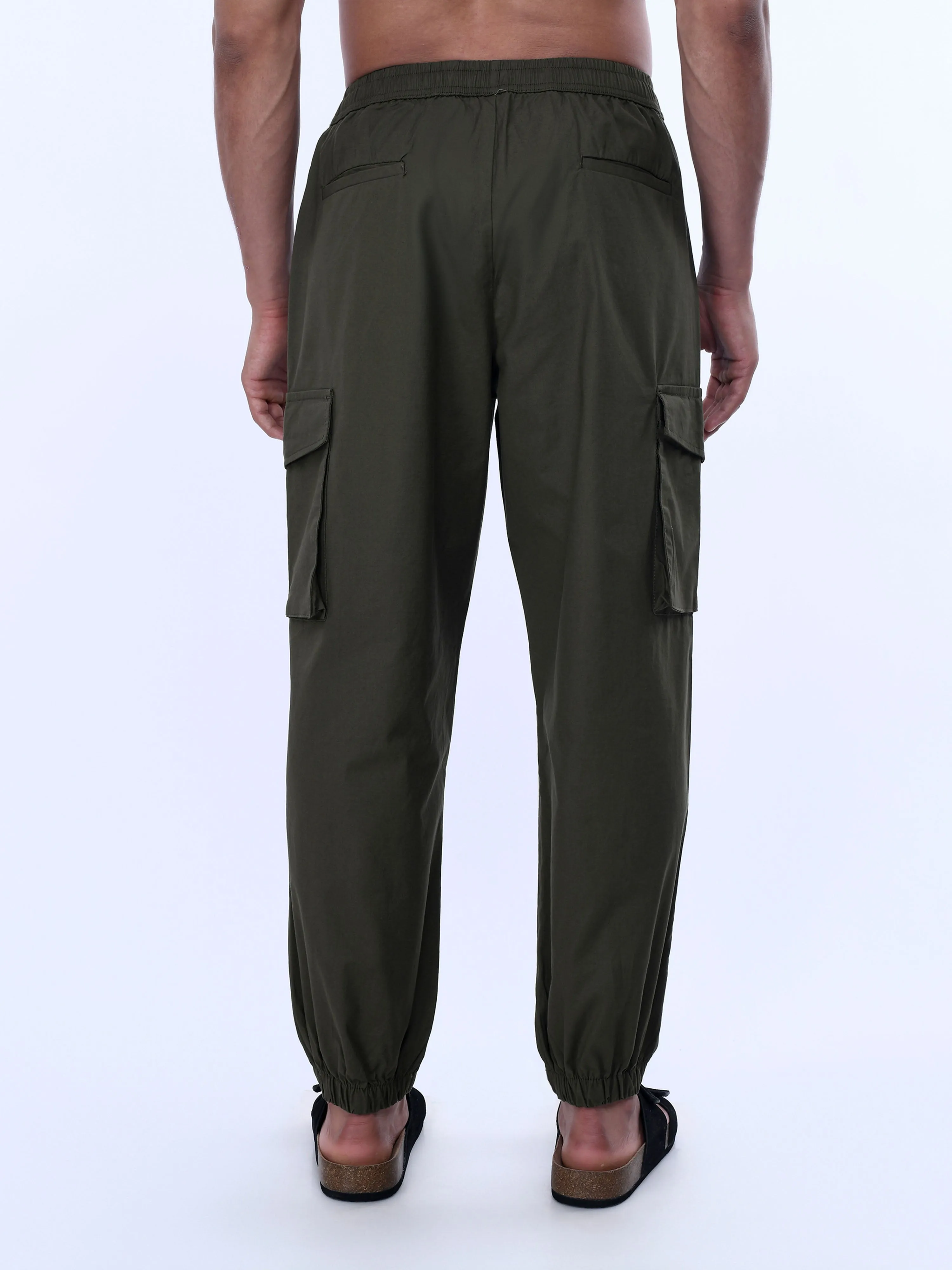 Relaxed Light Cotton Olive Joggers