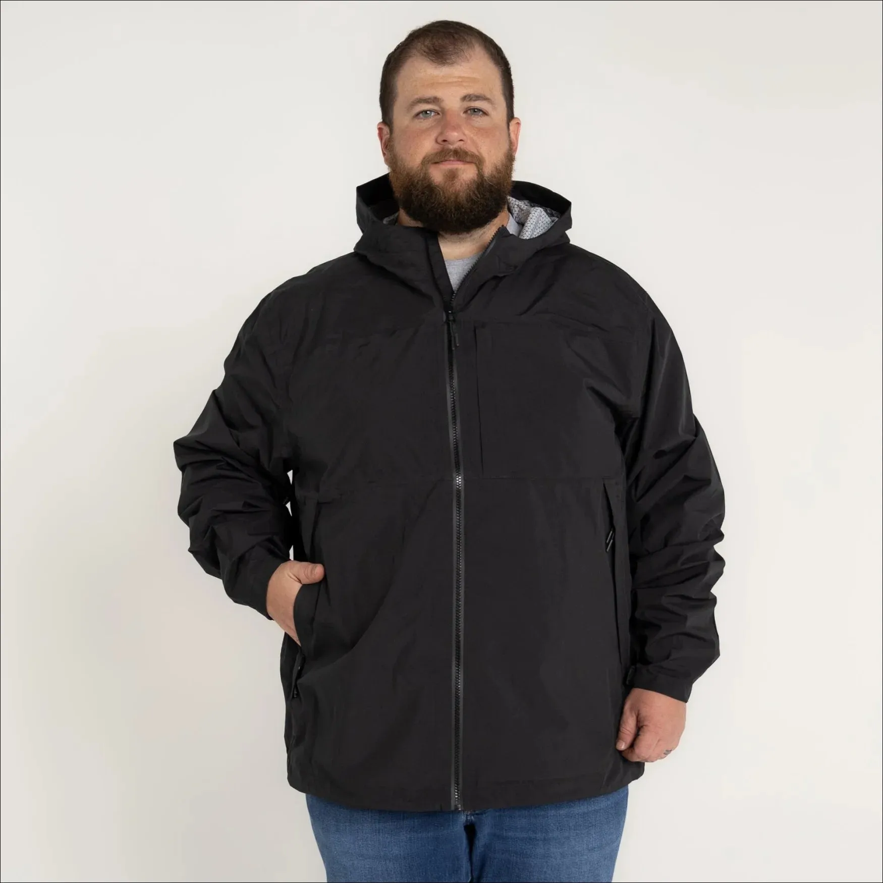 Snow Country Outerwear Men’s Big Rain Jacket Rugged Rainier Windbreaker  2XL-7XL