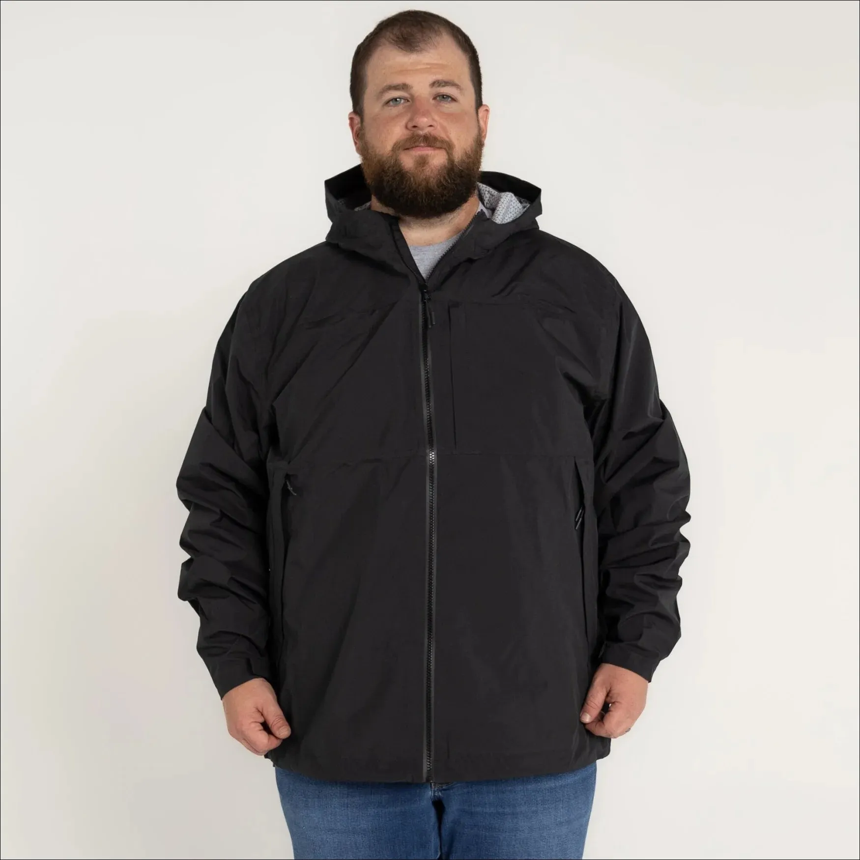 Snow Country Outerwear Men’s Big Rain Jacket Rugged Rainier Windbreaker  2XL-7XL