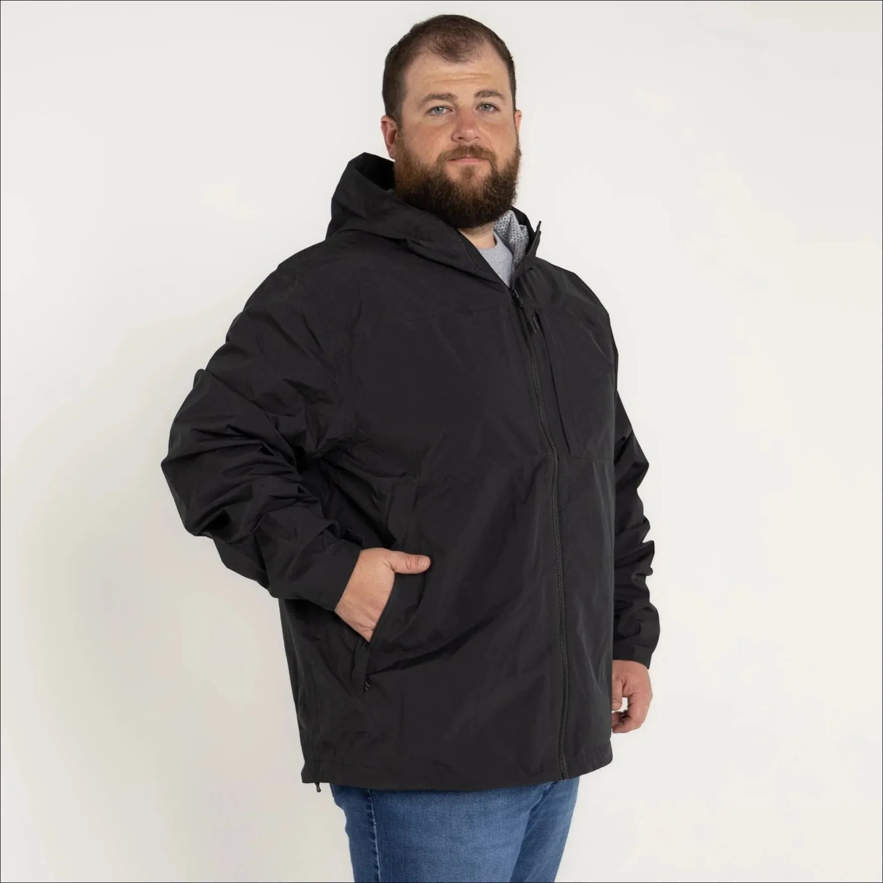 Snow Country Outerwear Men’s Big Rain Jacket Rugged Rainier Windbreaker  2XL-7XL