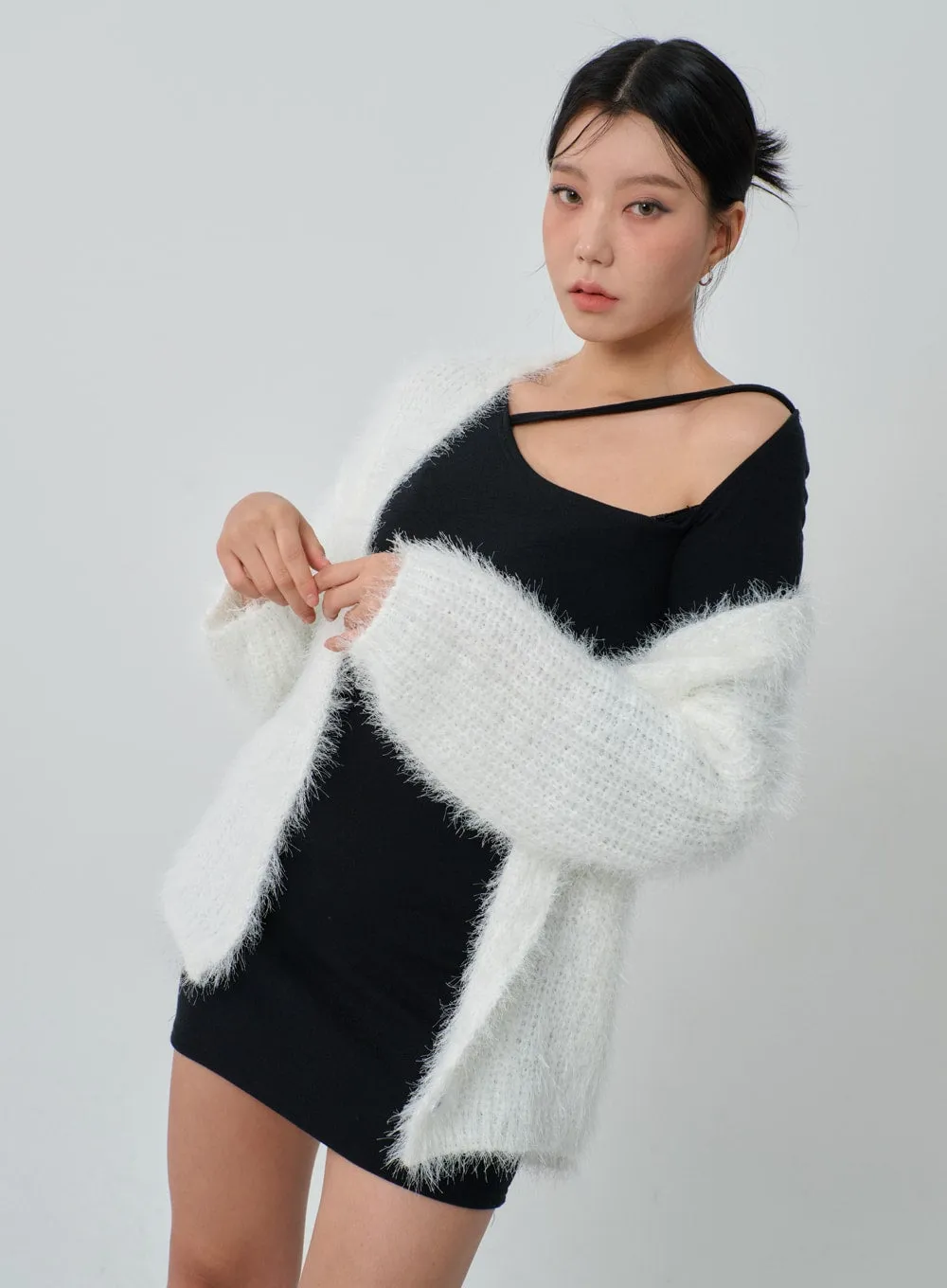 Soft Midi Knit Cardigan IJ318