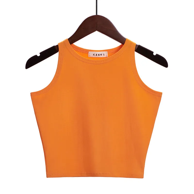 Solid Color Cotton Tank Top