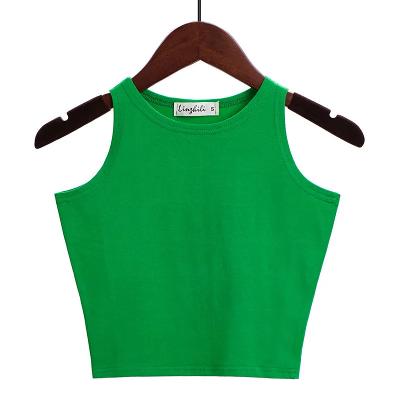 Solid Color Cotton Tank Top