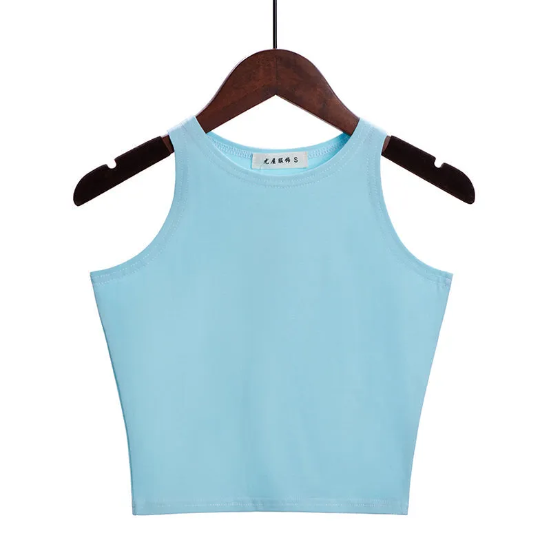 Solid Color Cotton Tank Top