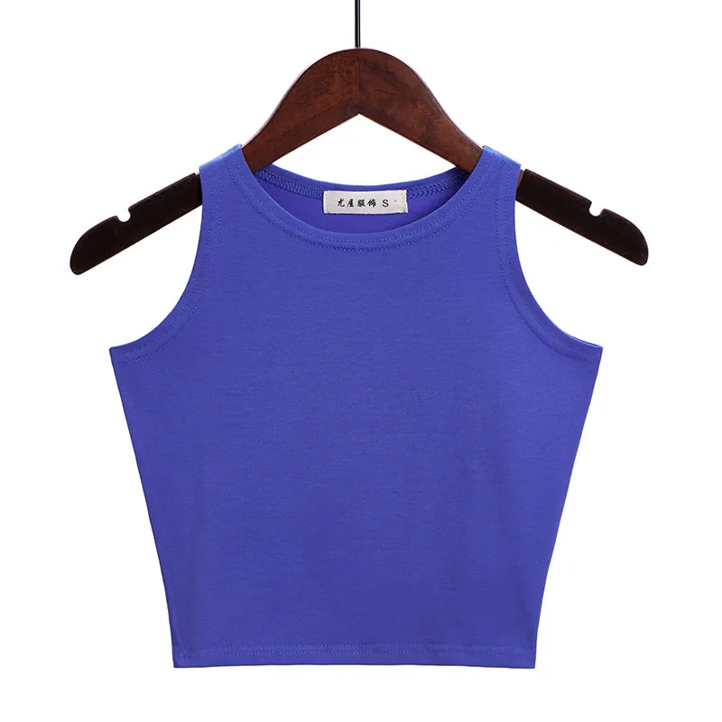 Solid Color Cotton Tank Top