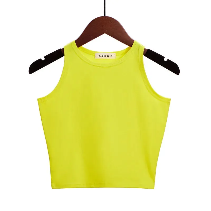 Solid Color Cotton Tank Top