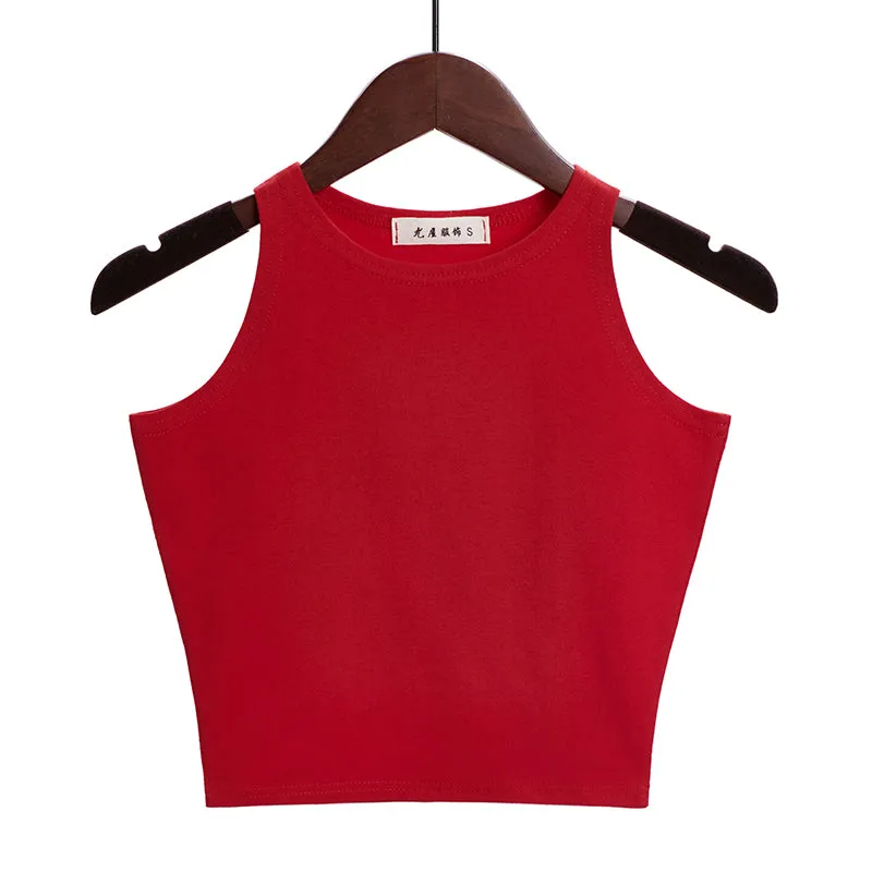 Solid Color Cotton Tank Top