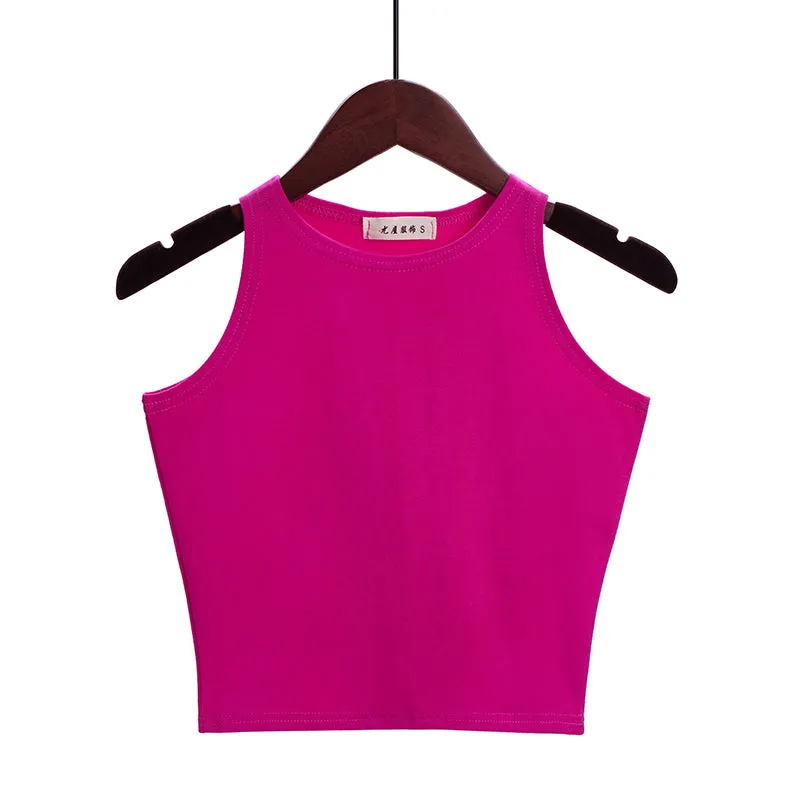 Solid Color Cotton Tank Top