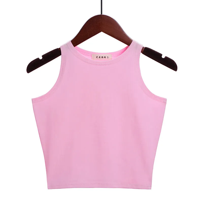 Solid Color Cotton Tank Top