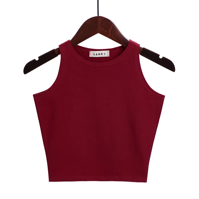 Solid Color Cotton Tank Top