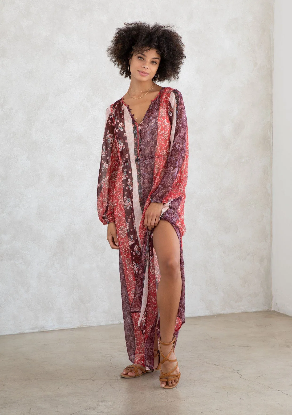 Sparrow Patchwork Maxi Dress