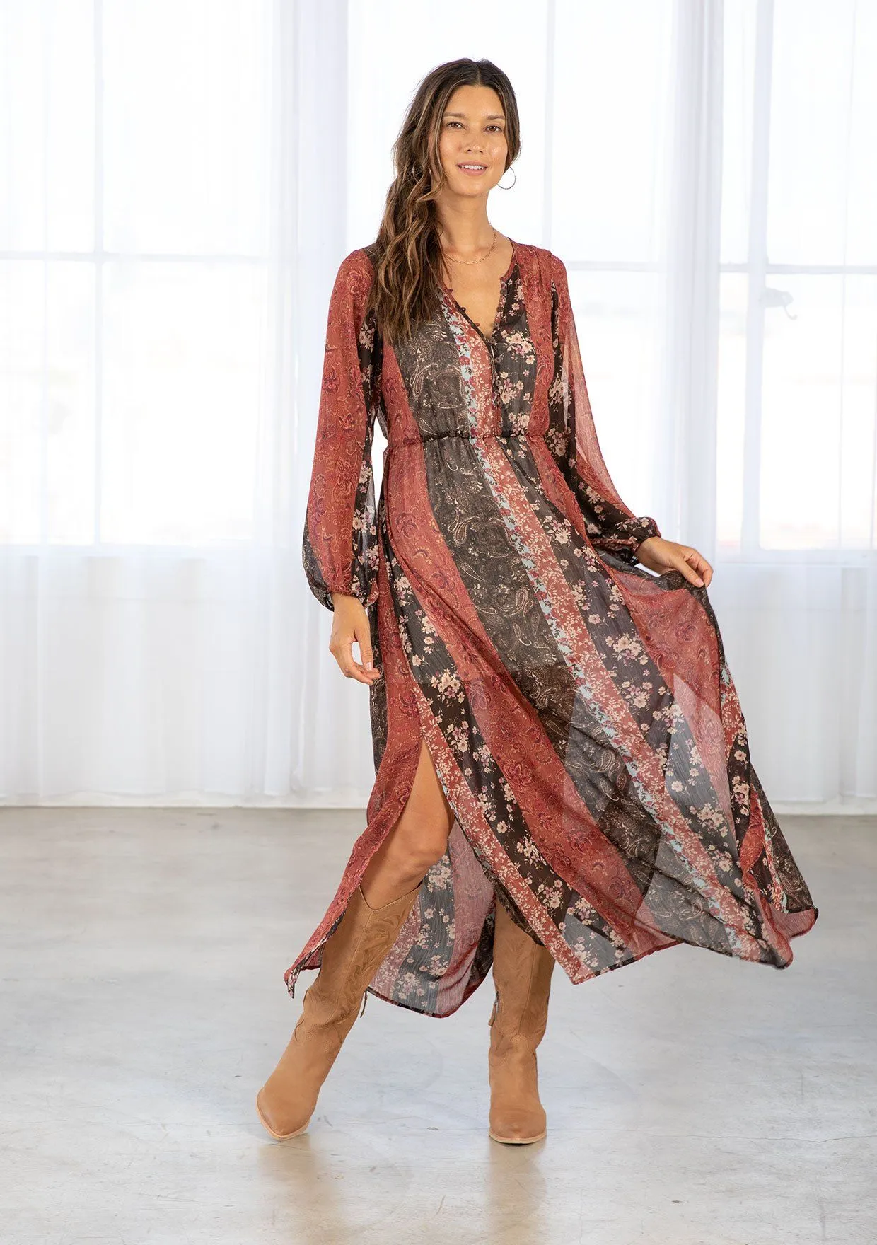 Sparrow Patchwork Maxi Dress