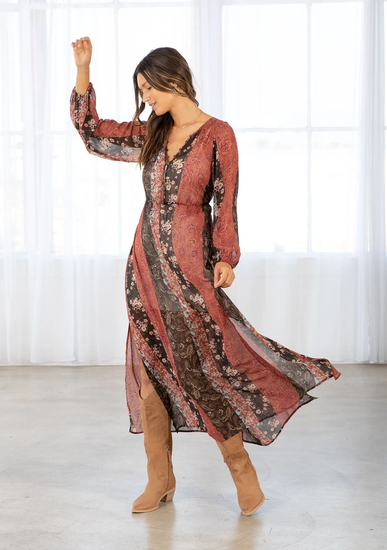 Sparrow Patchwork Maxi Dress