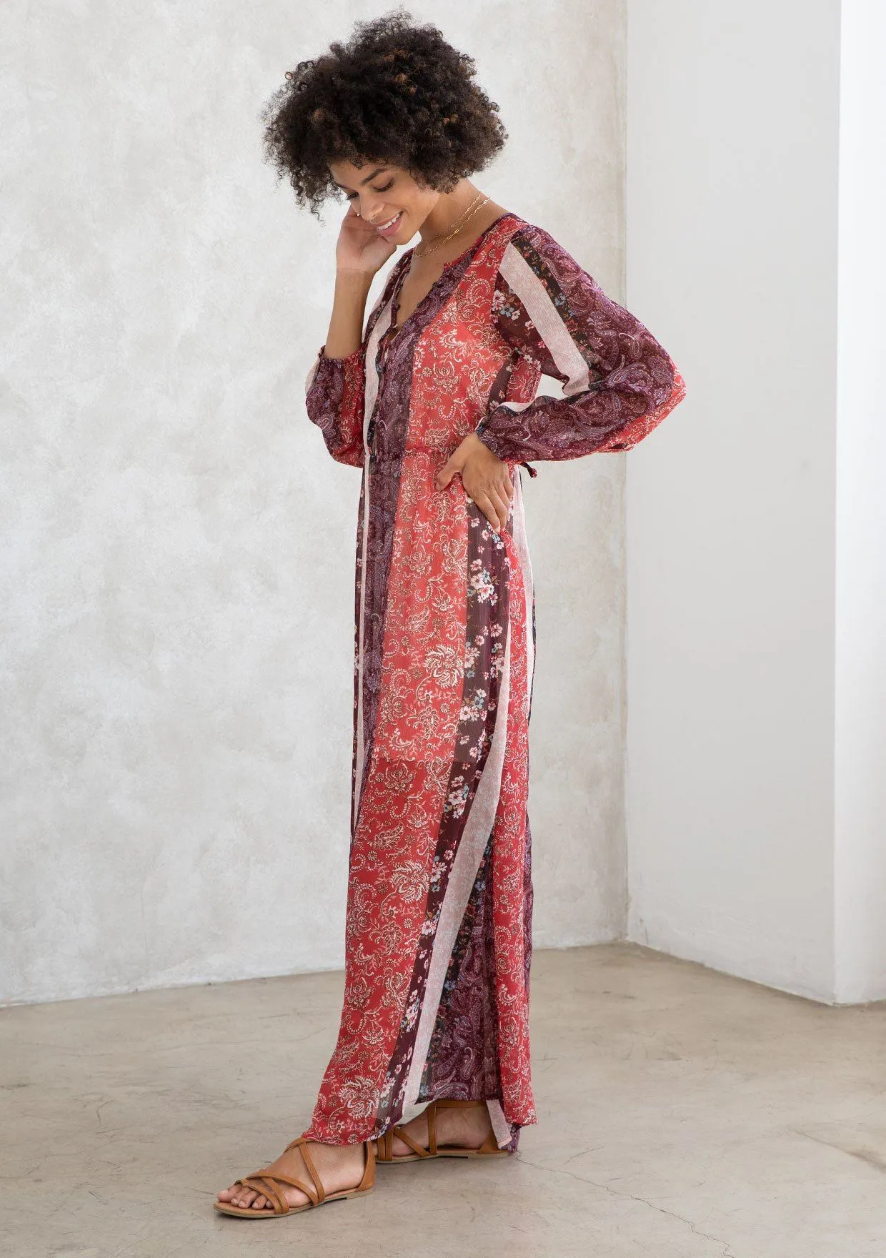 Sparrow Patchwork Maxi Dress