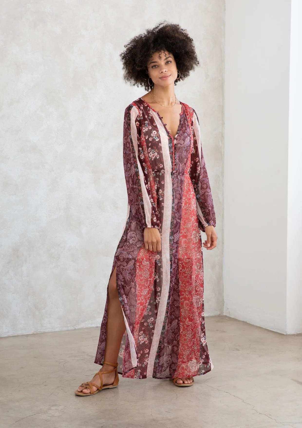 Sparrow Patchwork Maxi Dress