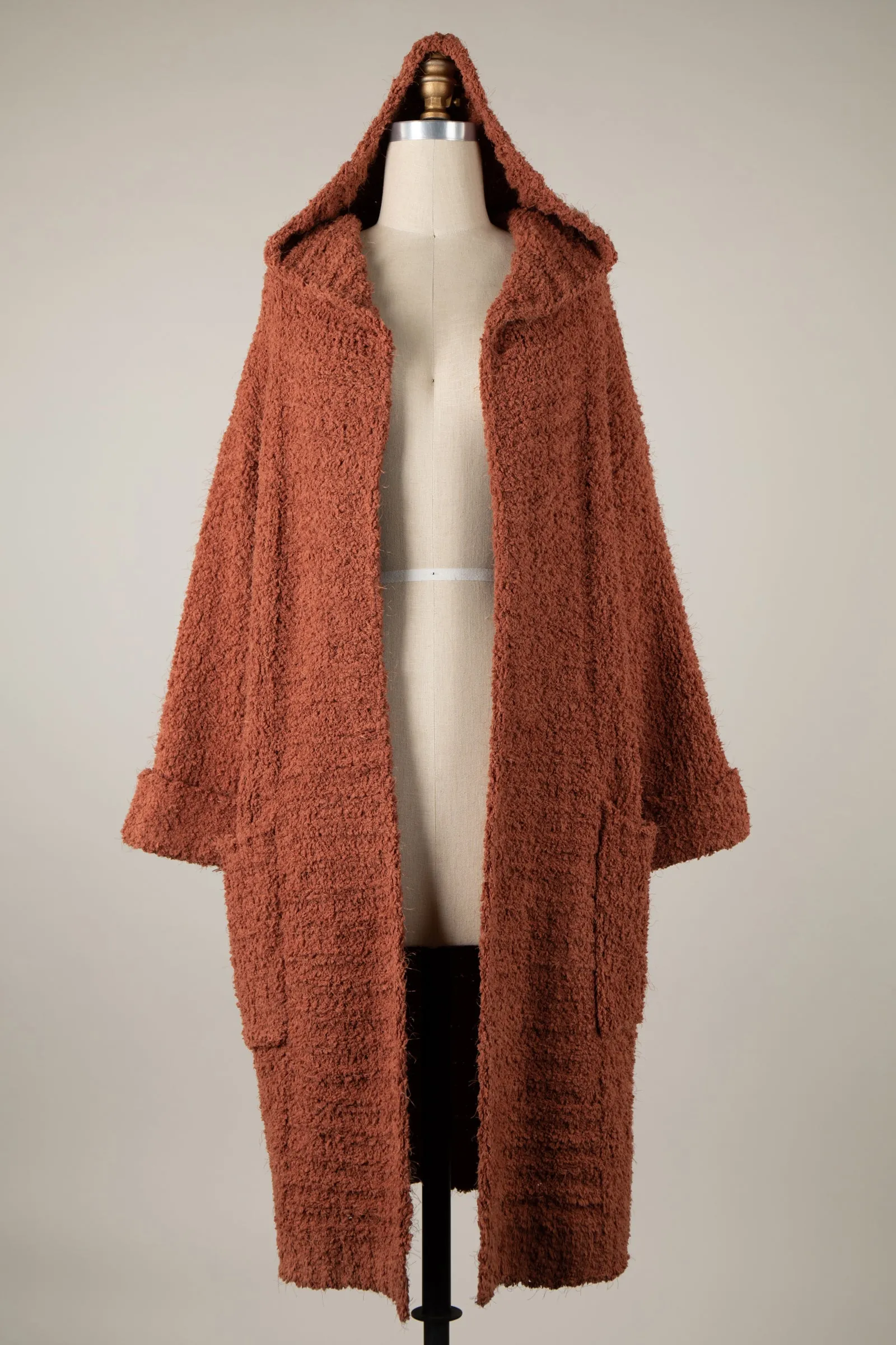 Super Fluffy Soft Winter Cardigan With Hood