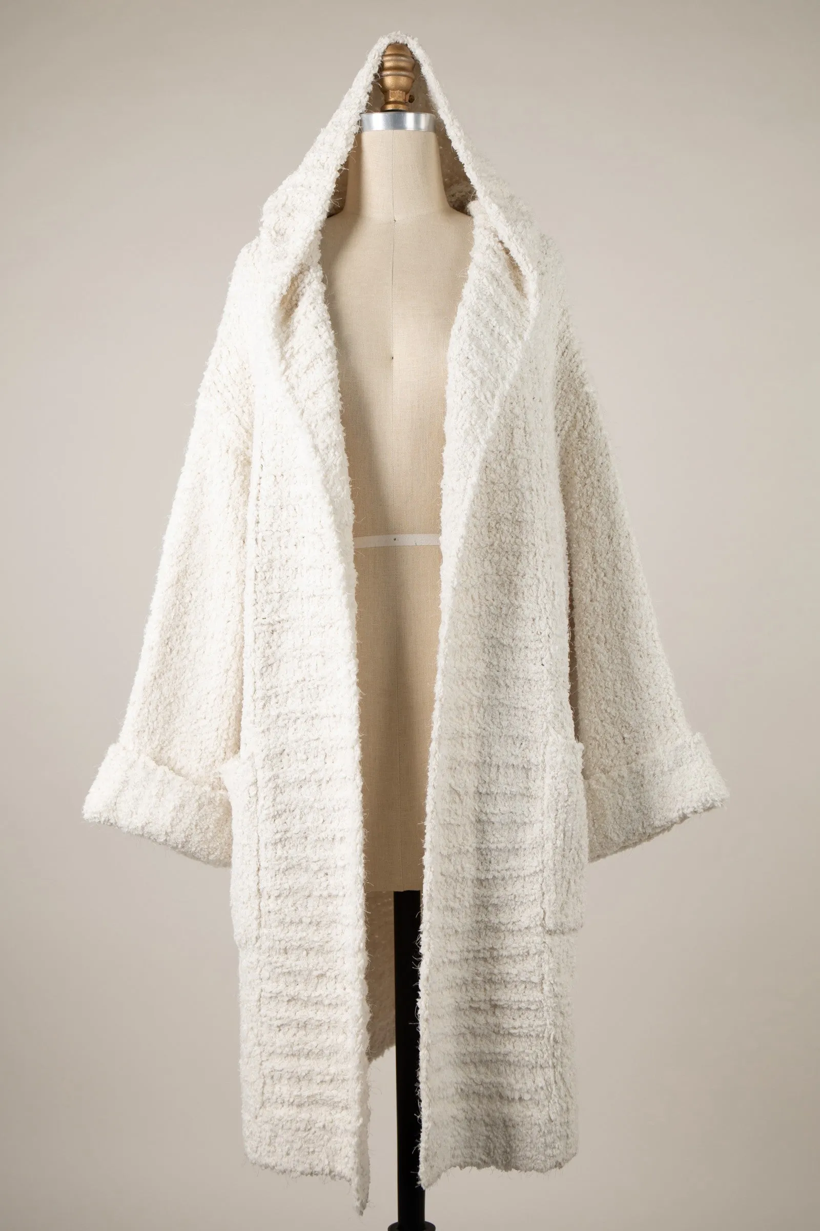 Super Fluffy Soft Winter Cardigan With Hood