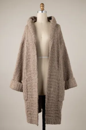 Super Fluffy Soft Winter Cardigan With Hood