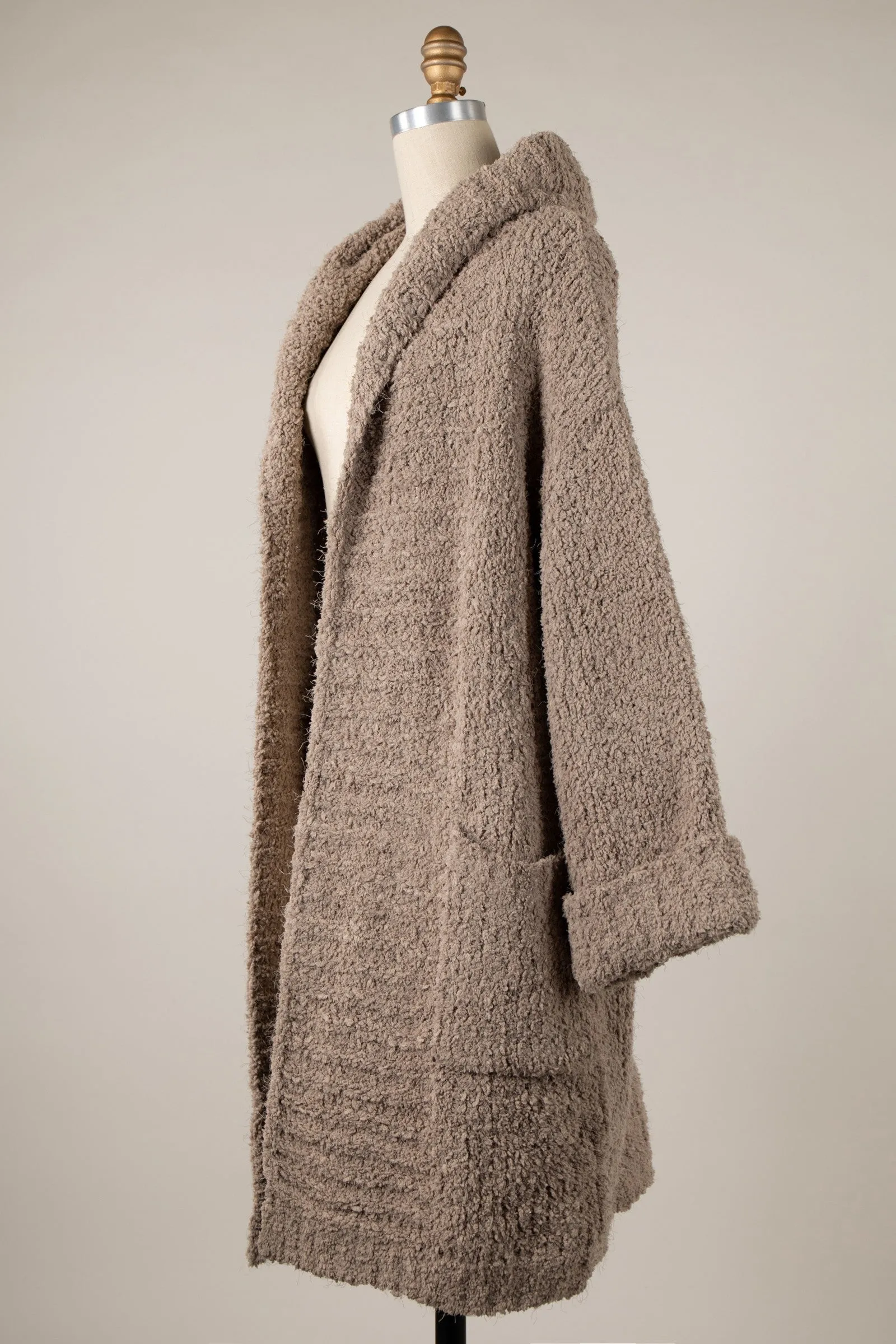 Super Fluffy Soft Winter Cardigan With Hood