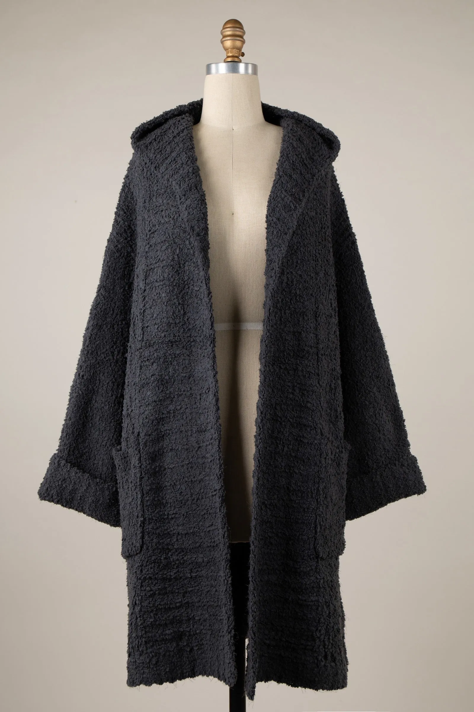 Super Fluffy Soft Winter Cardigan With Hood