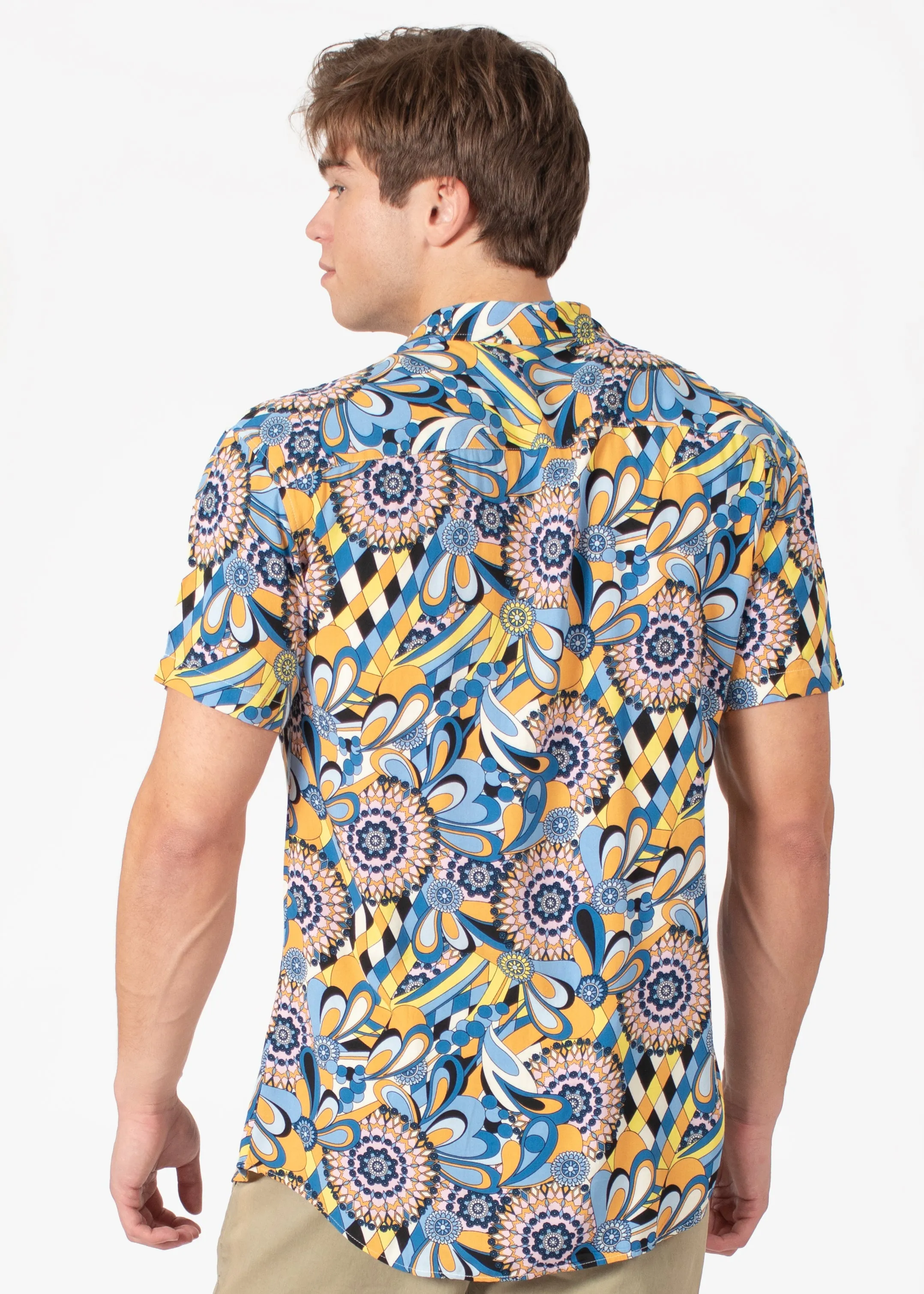 Tropical Abstract Short Sleeve Dress Shirt