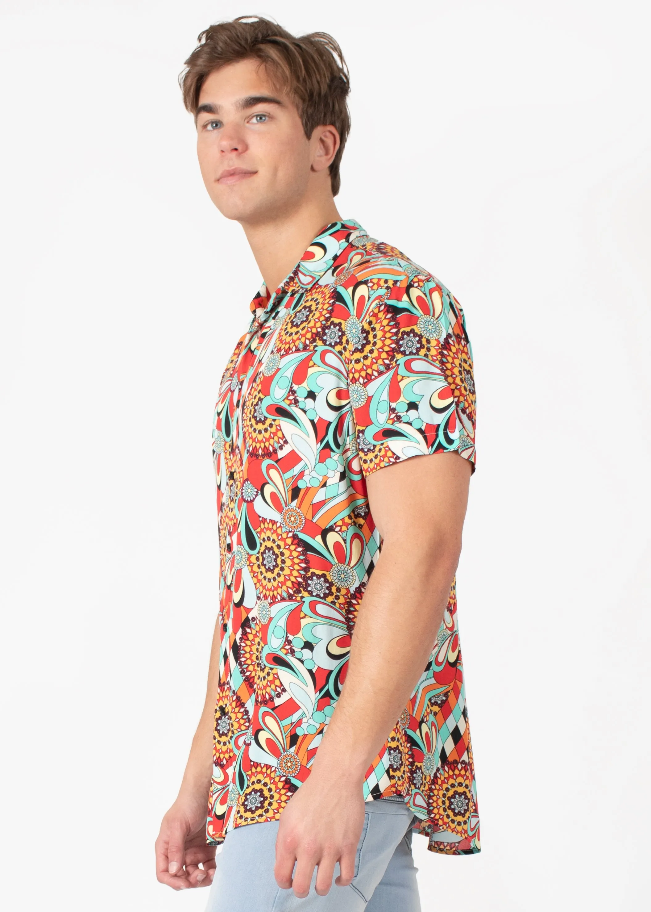 Tropical Abstract Short Sleeve Dress Shirt