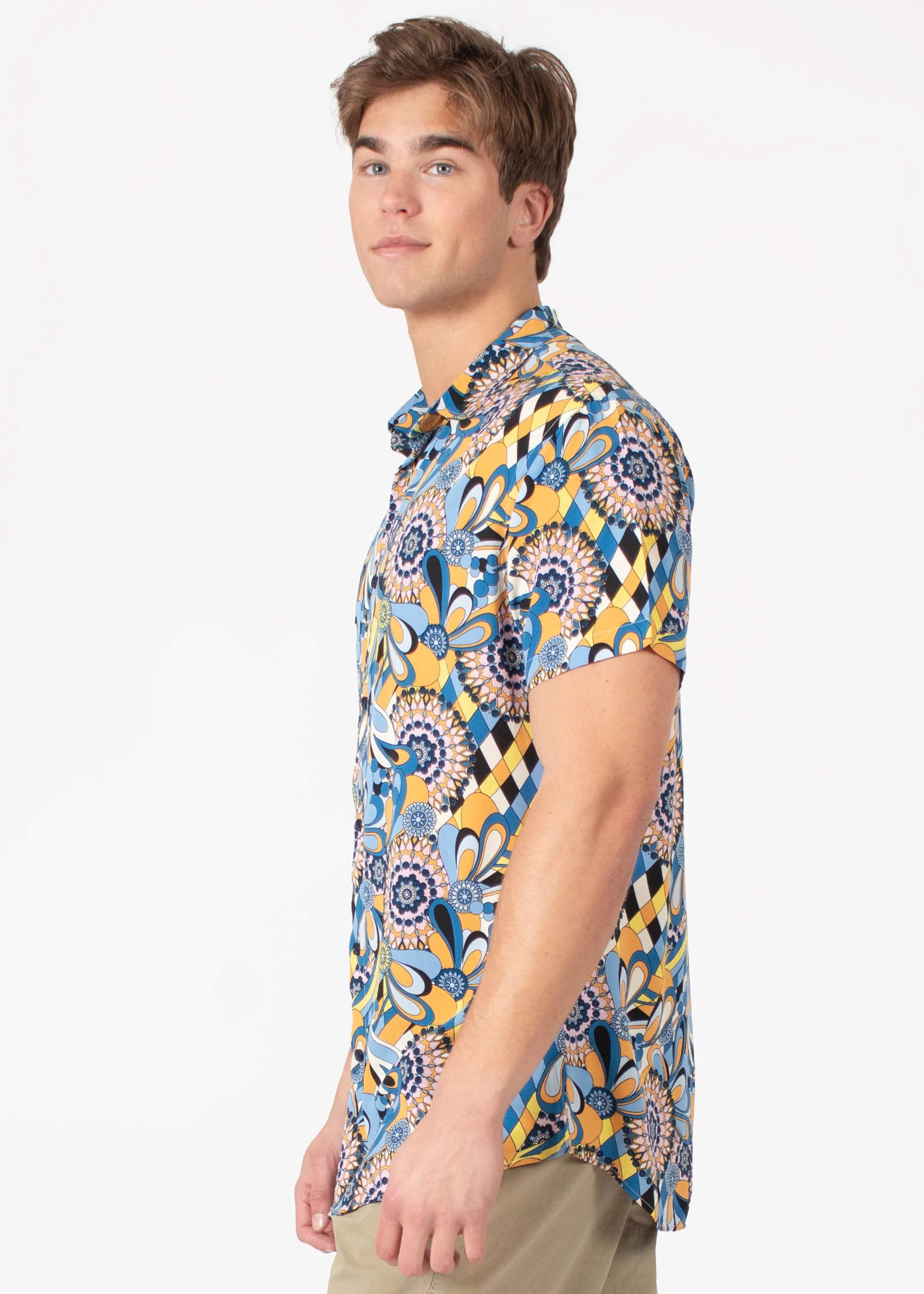 Tropical Abstract Short Sleeve Dress Shirt