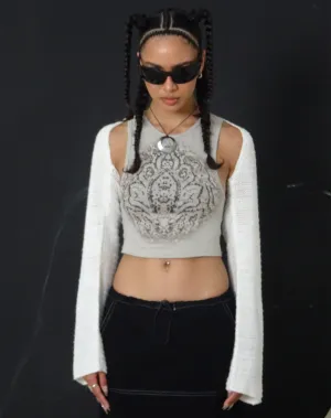 Vasque Crop Top in Sandstorm Grey