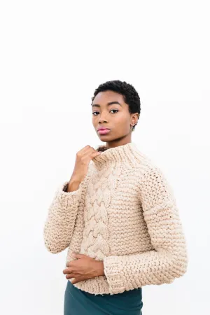 Vincentia Chunky Cable Sweater in Organic Merino