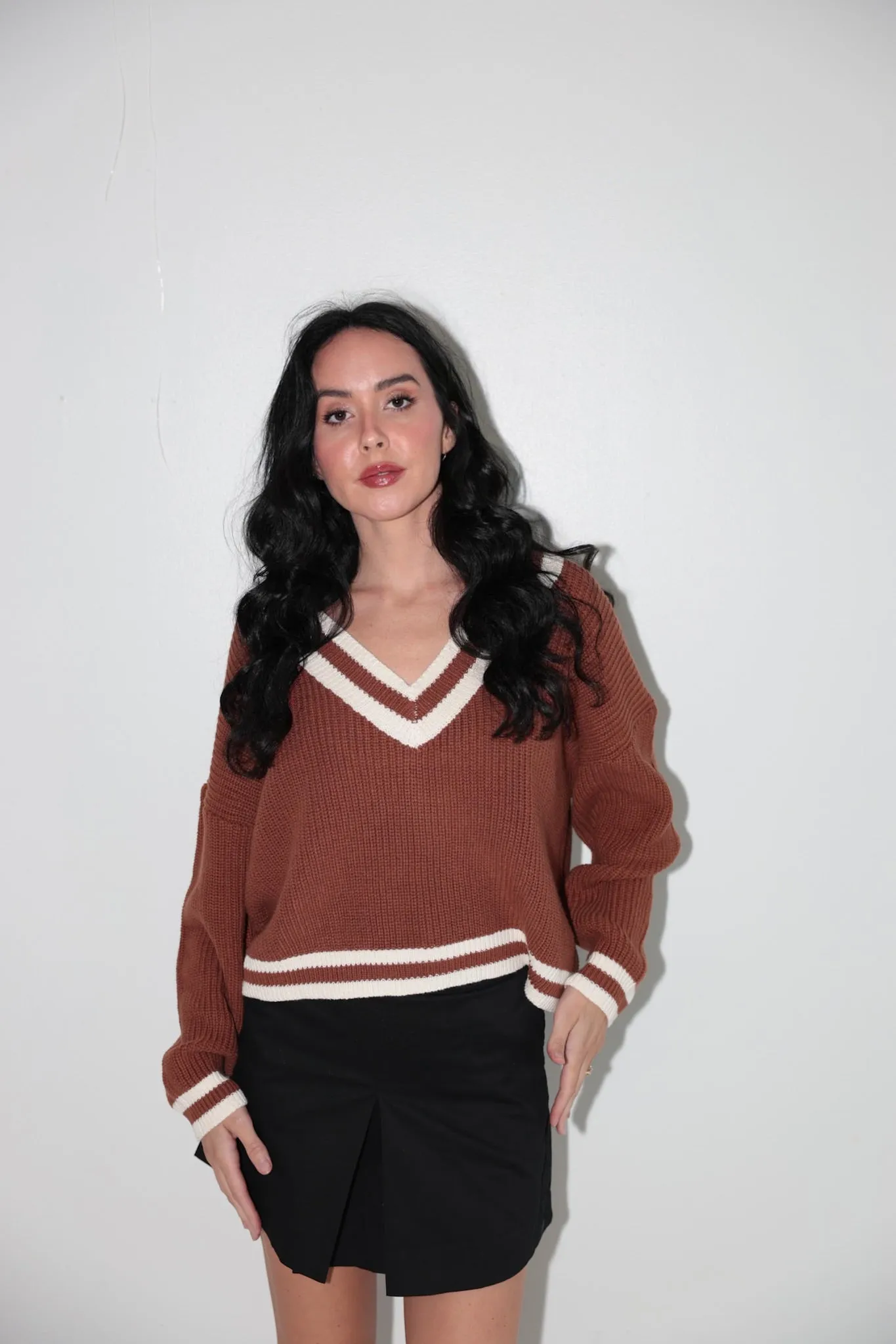 Vintage V-Neck Knit Sweater