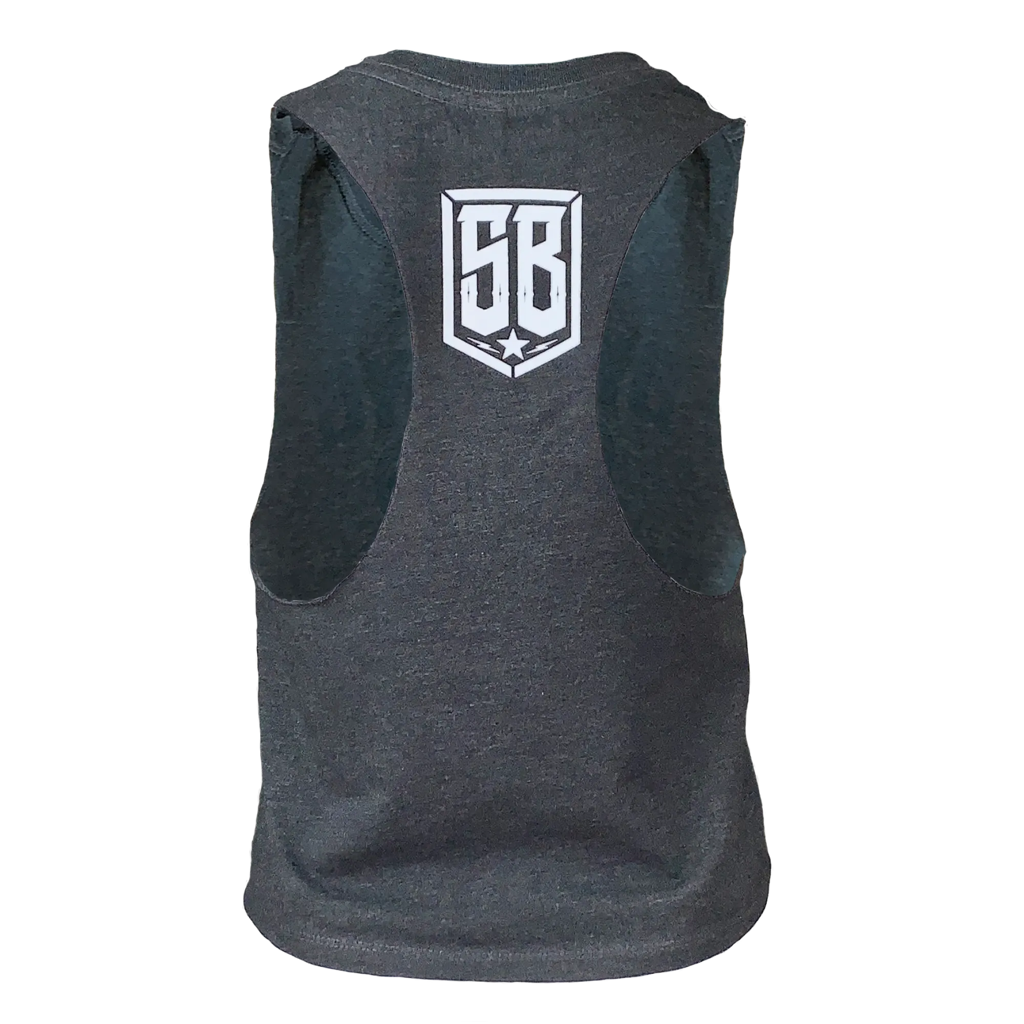 Women's Racerback Crop Tank - Lets Bang - Charcoal